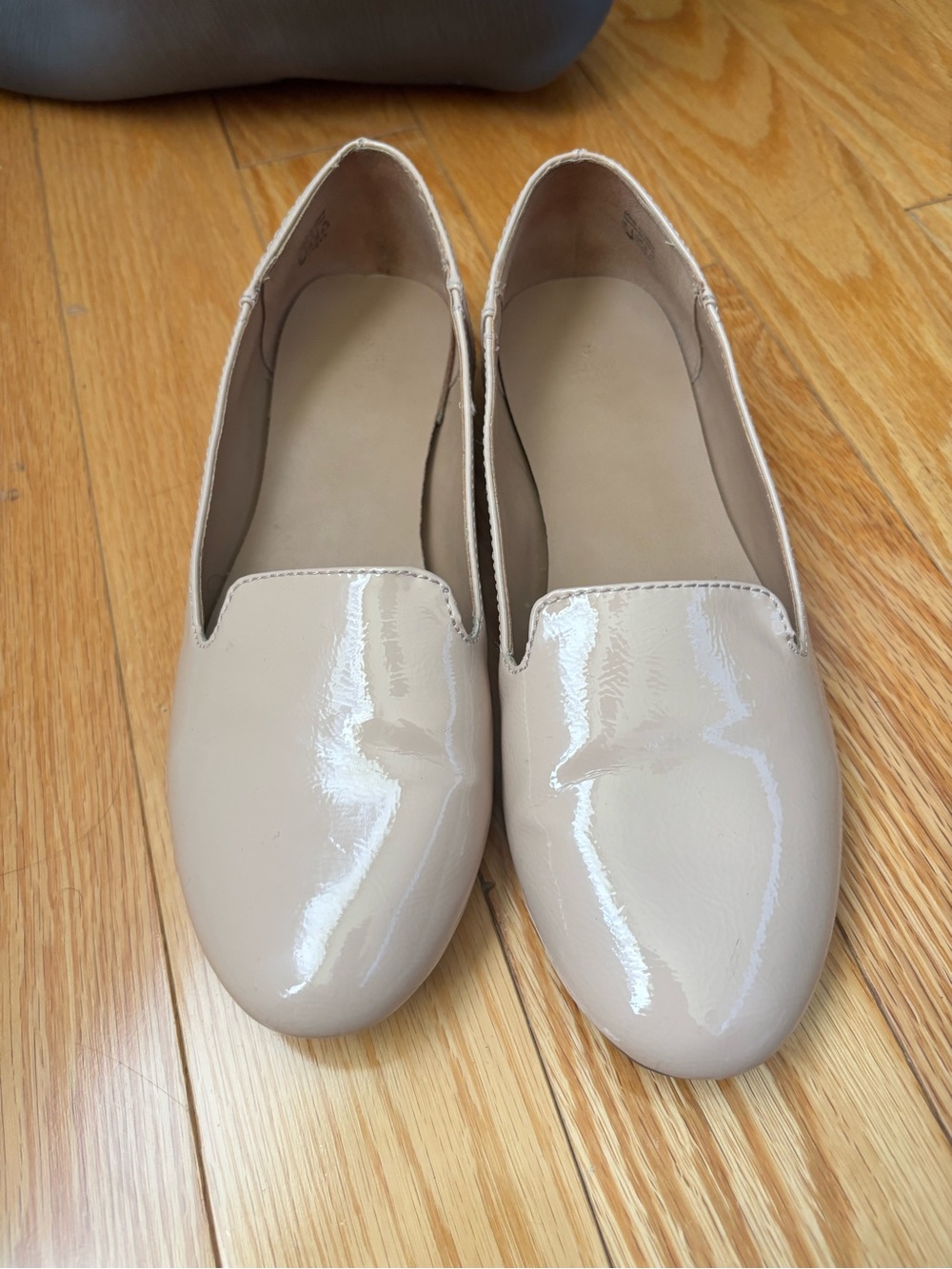 Call It Spring Women's Patent Slip-On Flats in Light Beige